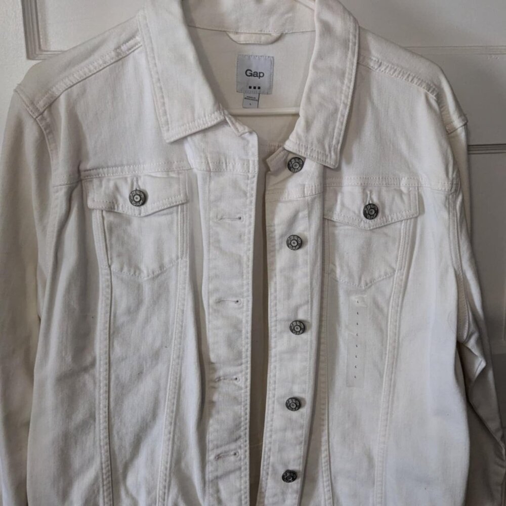 Gap White Jean Jacket